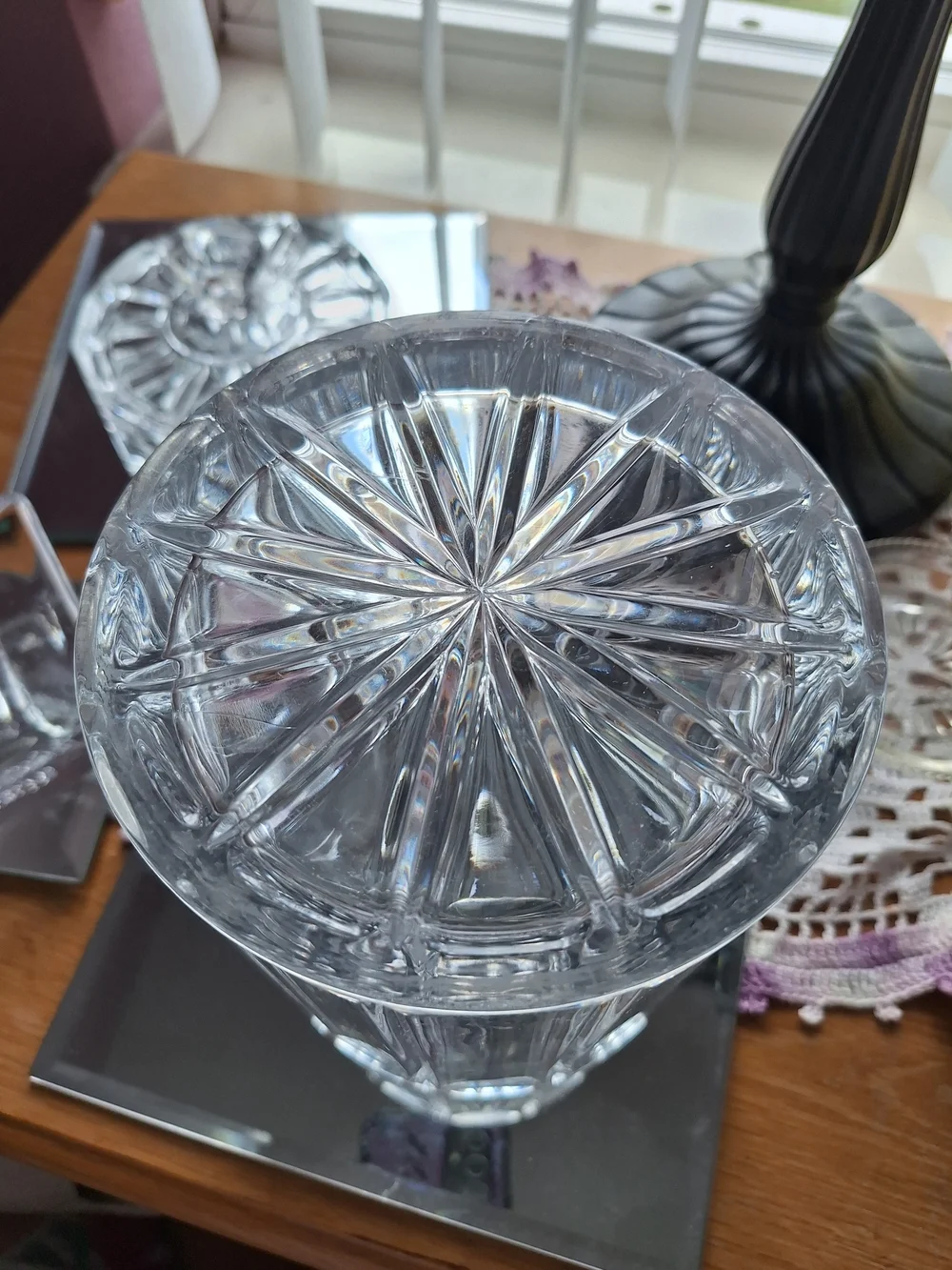 Crystal Bisquit Jar W/Lid - Picture 11 of 12